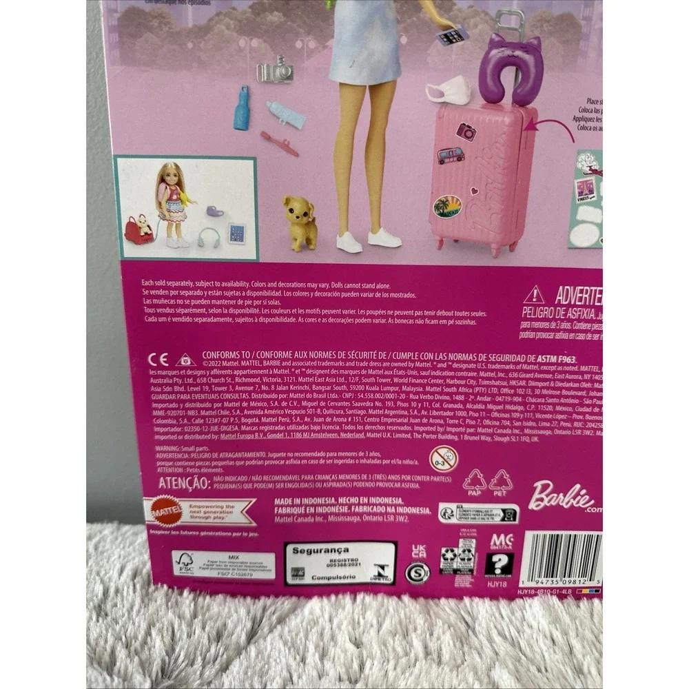 Barbie Doll Travel Set with Accessories and Puppy Doll Play Set NEW‎ IN BOX